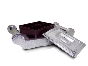 Multipurpose 4 Section Royal Design Silver Storage / Gift Box - dailyneed.life
