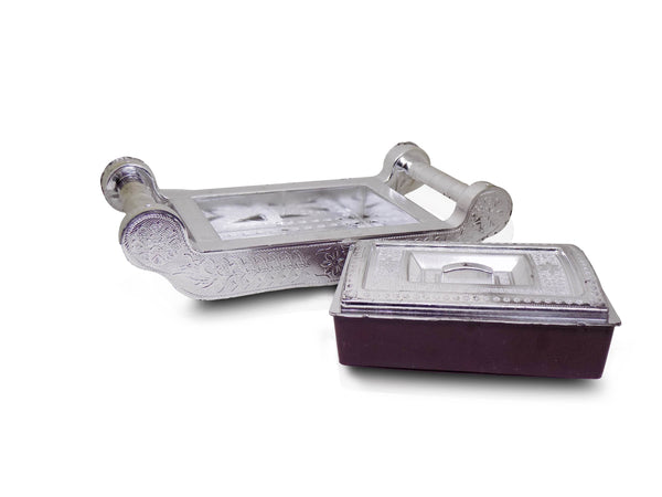 Multipurpose 4 Section Royal Design Silver Storage / Gift Box - dailyneed.life
