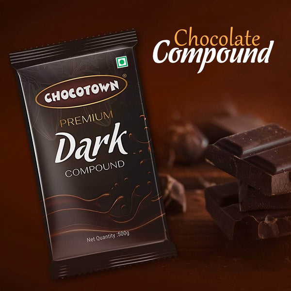 Dark Compound 500gm | Chocotown Dark Choco Slab - dailyneed.life