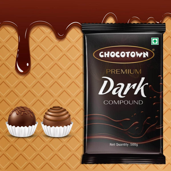 Dark Compound 500gm | Chocotown Dark Choco Slab - dailyneed.life