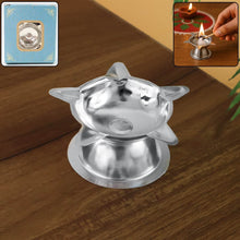 Stainless Steel Lotus Design Diya (1 Pc) - dailyneed.life