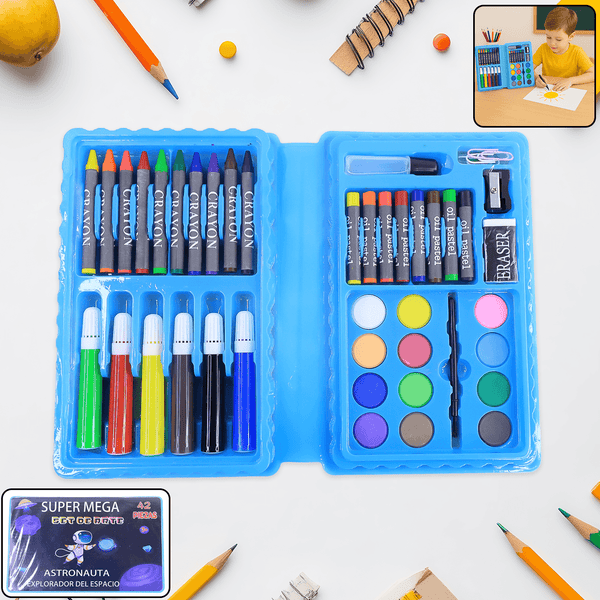 42-Piece Complete Kids Art & Craft Stationery Set - dailyneed.life