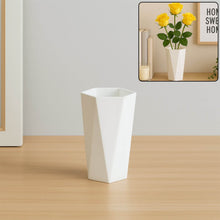 Modern Geometric Hexagon Plastic Flower Vase (1 Pc) - dailyneed.life