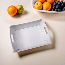 Foldable Plastic Serving Tray - Portable with Handle for Kitchen & Dining (1pc) - dailyneed.life