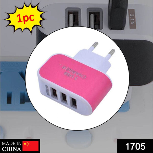 Triple USB 3 Port Wall AC Adapter Charger for Mobile Phone (1Pc Only) - dailyneed.life