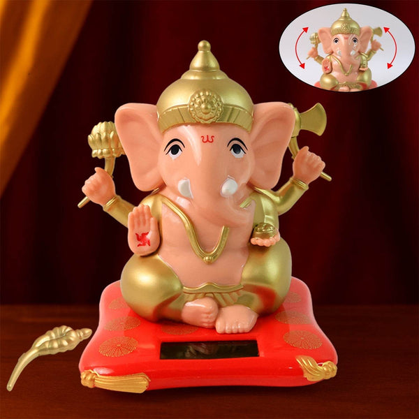 Solar-Powered Dancing Ganesha Idol – Decorative Lord Ganpati Showpiece with Movement - dailyneed.life