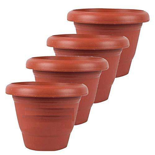 Garden Heavy Plastic Planter Pot / Gamla (Brown, Pack of 1) - dailyneed.life