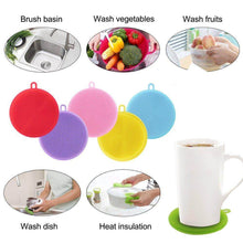 Silicone Dish Scrubber Sponge Mildew Free, Non Stick, Heat Resistant - dailyneed.life