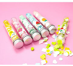Portable Hand Washing Bath Flower Shape Paper Soap Strips In Test Tube Bottle - dailyneed.life