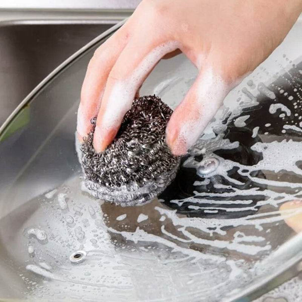 Round Shape Stainless Steel Scrubber (Pack of 6) - dailyneed.life