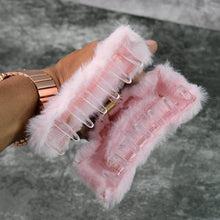 Big-Size Soft Faux Fur Hair Claw Clips (12 Pc) - dailyneed.life