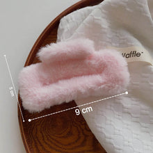 Big-Size Soft Faux Fur Hair Claw Clips (12 Pc) - dailyneed.life