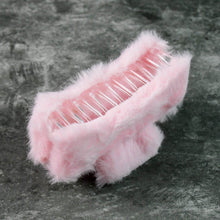 Big-Size Soft Faux Fur Hair Claw Clips (12 Pc) - dailyneed.life