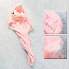 Soft Microfiber Cartoon Design Hair Drying Towel Wrap with Button Closure (1 Pc) - dailyneed.life