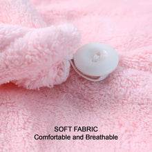 Soft Microfiber Hair Drying Towel Wrap with Cute Teddy Bear Button (1 Pc) - dailyneed.life