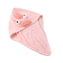 Soft Microfiber Cartoon Design Hair Drying Towel Wrap with Button Closure (1 Pc) - dailyneed.life