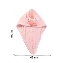 Soft Microfiber Cartoon Design Hair Drying Towel Wrap with Button Closure (1 Pc) - dailyneed.life