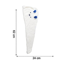 Soft Microfiber Hair Drying Towel Wrap with Cute Animal Ears & Button Closure (1 Pc) - dailyneed.life