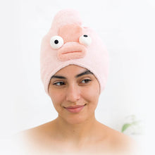 Soft Microfiber Cartoon Design Hair Drying Towel Wrap with Button Closure (1 Pc) - dailyneed.life