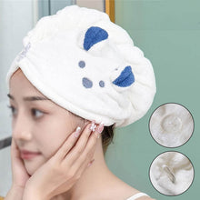 Soft Microfiber Hair Drying Towel Wrap with Cute Animal Ears & Button Closure (1 Pc) - dailyneed.life