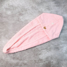 Soft Microfiber Hair Drying Towel Wrap with Cute Teddy Bear Button (1 Pc) - dailyneed.life