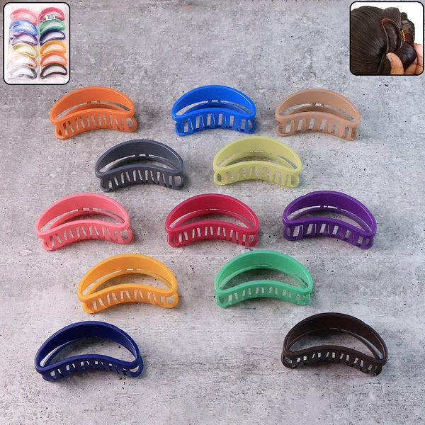 Plastic Hair Clamp Grip, Simple Matte Hair Barrette Clamp (12 Pc) - dailyneed.life