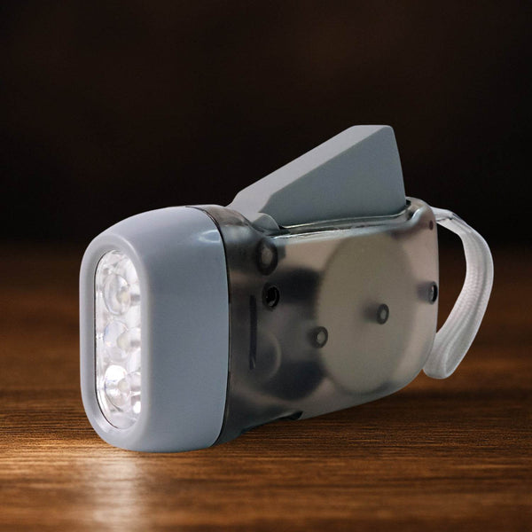 3 LED Hand Press Torch Hand Crank Flashlight Hand Pressing Flashlight Traveling Torch Light Manual Generator, Battery-Free Flashlight (1 Pc) - dailyneed.life