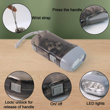 3 LED Hand Press Torch Hand Crank Flashlight Hand Pressing Flashlight Traveling Torch Light Manual Generator, Battery-Free Flashlight (1 Pc) - dailyneed.life