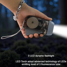 3 LED Hand Press Torch Hand Crank Flashlight Hand Pressing Flashlight Traveling Torch Light Manual Generator, Battery-Free Flashlight (1 Pc) - dailyneed.life