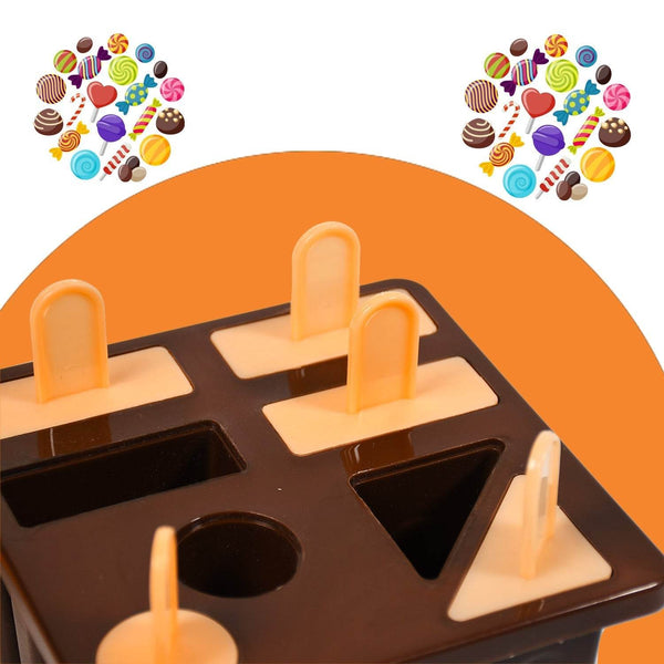 Plastic Kulfi Mold, Kulfi Molds 8 pcs Tray Ice Cream Mold Reusable Frozen Kulfi Maker sicle Sticks Lolly Ice sicle Candy Mold for Children (pink Color) - dailyneed.life