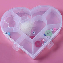 Heart-Shaped Plastic Bead Storage Organizer Box (1 Pc) - dailyneed.life