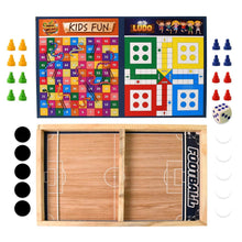 Wooden Board Game Set – Ludo, Snakes & Ladders, and Desktop Football (3-in-1) - dailyneed.life