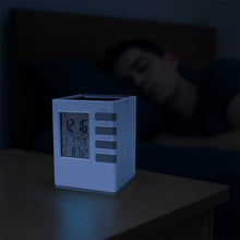 Multifunction Cube Digital Desk Clock with Pen Holder (1 Pc) - dailyneed.life