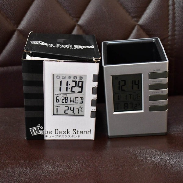 Multifunction Cube Digital Desk Clock with Pen Holder (1 Pc) - dailyneed.life