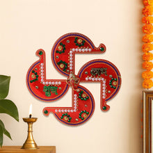 Acrylic Swastik Shubh Labh Wall Hanging (1 Pc) - dailyneed.life