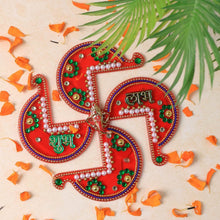 Acrylic Swastik Shubh Labh Wall Hanging (1 Pc) - dailyneed.life