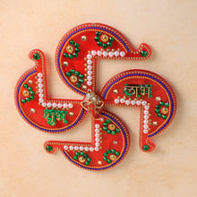 Acrylic Swastik Shubh Labh Wall Hanging (1 Pc) - dailyneed.life