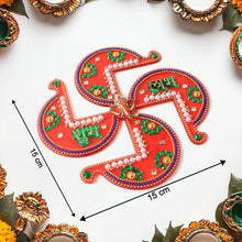 Acrylic Swastik Shubh Labh Wall Hanging (1 Pc) - dailyneed.life