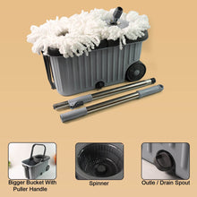 Apex Magic Spin Mop Cleaning Set with Dual Chamber Bucket & Wheels - dailyneed.life