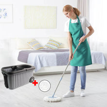 Apex Magic Spin Mop Cleaning Set with Dual Chamber Bucket & Wheels - dailyneed.life