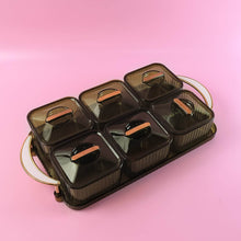 Liger Multipurpose Transparent Spice Jar Set with Tray and Lids 400ML Approx (6 Pc) - dailyneed.life