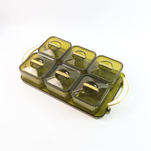 Liger Multipurpose Transparent Spice Jar Set with Tray and Lids 400ML Approx (6 Pc) - dailyneed.life