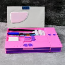 Multi-Functional Space Theme Pencil Box with Built-in Calculator (1 Pc) - dailyneed.life