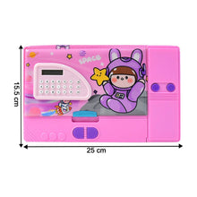 Multi-Functional Space Theme Pencil Box with Built-in Calculator (1 Pc) - dailyneed.life