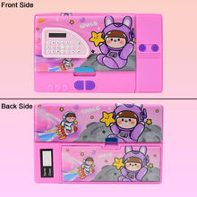 Multi-Functional Space Theme Pencil Box with Built-in Calculator (1 Pc) - dailyneed.life