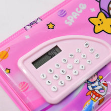 Multi-Functional Space Theme Pencil Box with Built-in Calculator (1 Pc) - dailyneed.life