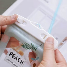 Waterproof Peach Transparent Mobile Pouch with Neck Strap (1 Pc) - dailyneed.life
