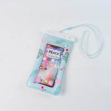 Waterproof Peach Transparent Mobile Pouch with Neck Strap (1 Pc) - dailyneed.life