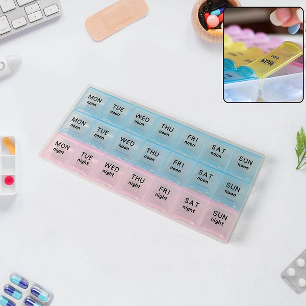 Weekly Pill Organizer Box with 21 Compartments (1 Pc) - dailyneed.life