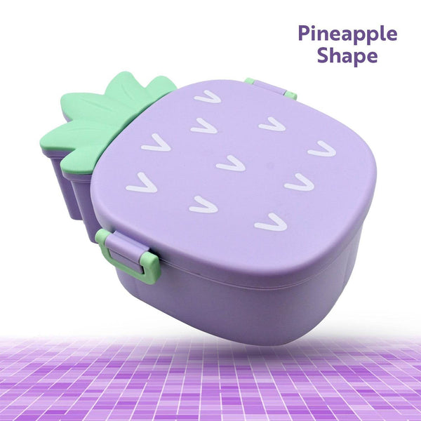 Pineapple Shaped Lunch Box with Compartments Lunch Food Container with Box Portable Lid School & Kids Lunch Box - dailyneed.life